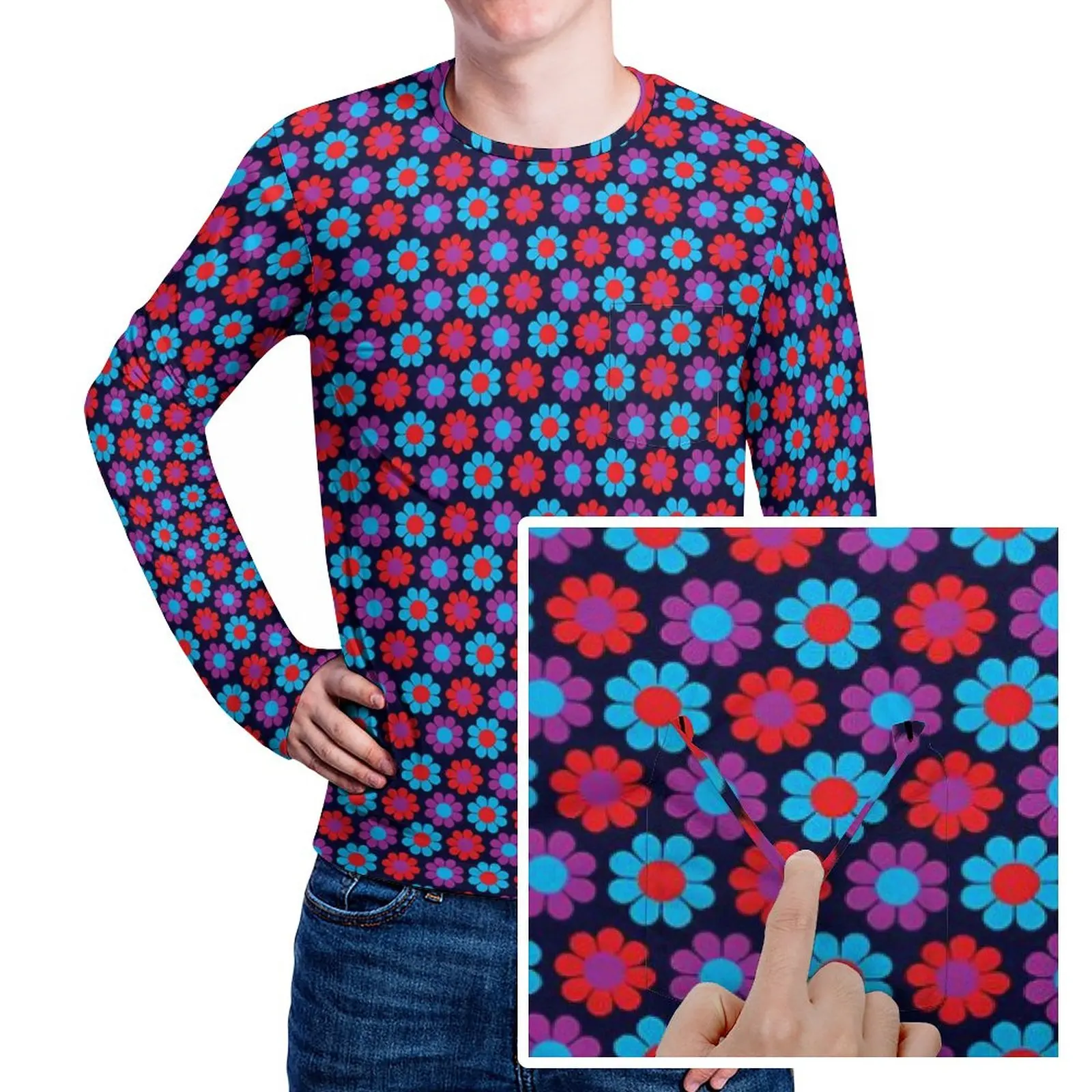 Flower Power T-Shirt Spring Retro Floral Print Street Style T-Shirts Man Fashion Design Tee Shirt Plus Size
Flower Power T-Shirt Spring Retro Floral Print Street Style T-Shirts Man Fashion Design Tee Shirt Plus Size