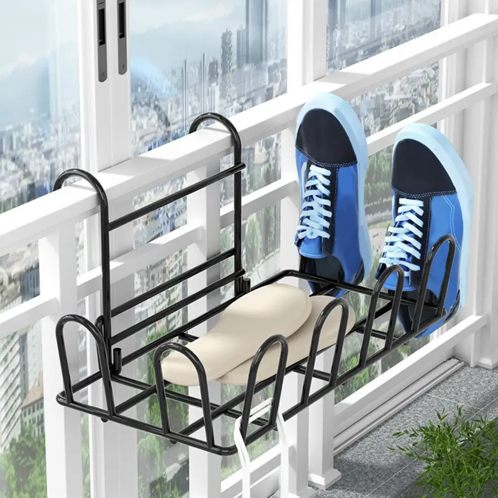 Quick Water Drainage Shoe Rack Movable Shoe Drying Rack Quick Drain Balcony Rail Holder for Shoes Socks Clothes
Quick Water Drainage Shoe Rack Movable Shoe Drying Rack Quick Drain Balcony Rail Holder for Shoes Socks Clothes