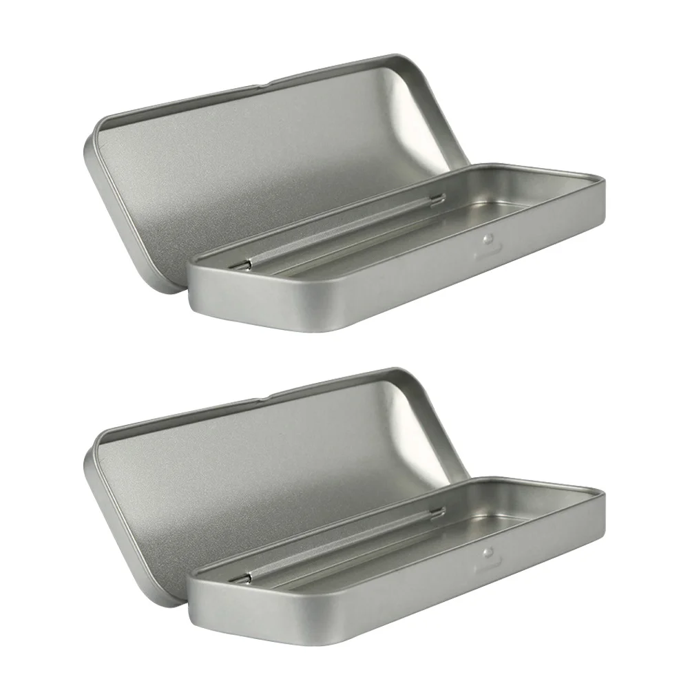2 Pcs Tinplate Stationery Box Supply School Organizer Silver Accessories Case Portable Multifunctional Student
2 Pcs Tinplate Stationery Box Supply School Organizer Silver Accessories Case Portable Multifunctional Student