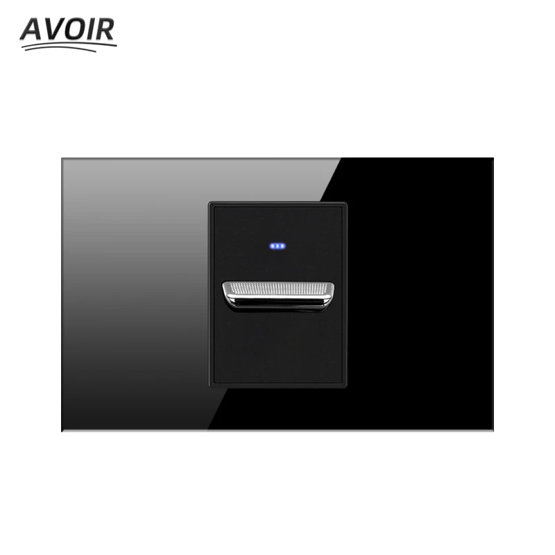 Avoir Black Wall Reset Switch 2 Way With LED Light 118 Type US Standard Power Socket 15A Glass Panel Home General Power Outlets
Avoir Black Wall Reset Switch 2 Way With LED Light 118 Type US Standard Power Socket 15A Glass Panel Home General Power Outlets