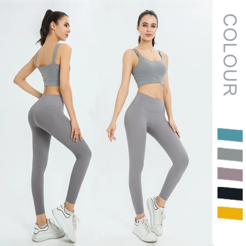 Breathable Solid Color Bra High Waist Hip Lifting Trousers Clothing Gym Female Fitness Leggings Women For Gym Seamless Yoga Set
Breathable Solid Color Bra High Waist Hip Lifting Trousers Clothing Gym Female Fitness Leggings Women For Gym Seamless Yoga Set