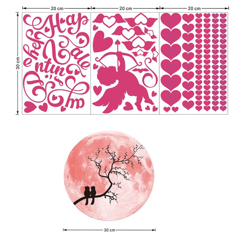 Светящиеся наклейки из ПВХ в виде сердца и Купидона с сезонной тематикой
Светящиеся наклейки из ПВХ в виде сердца и Купидона с сезонной тематикой