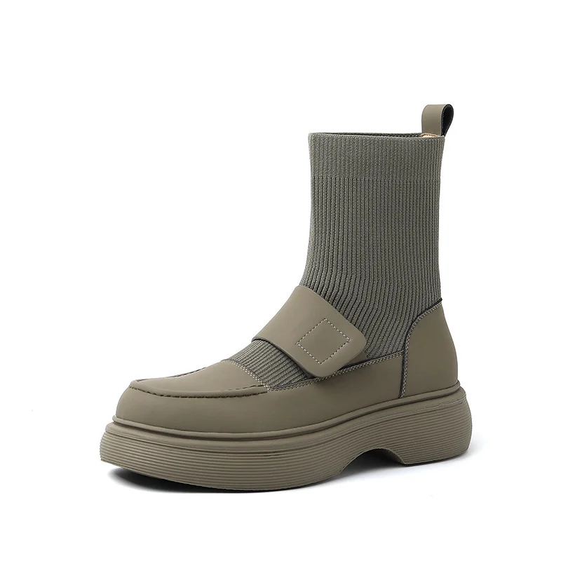Solid Knitting Boots Winter Elastic Shoes Solid Leather Shoes Women Fashion Concise Boots Flat Platform Ladies Woman Shoes 2022
Solid Knitting Boots Winter Elastic Shoes Solid Leather Shoes Women Fashion Concise Boots Flat Platform Ladies Woman Shoes 2022