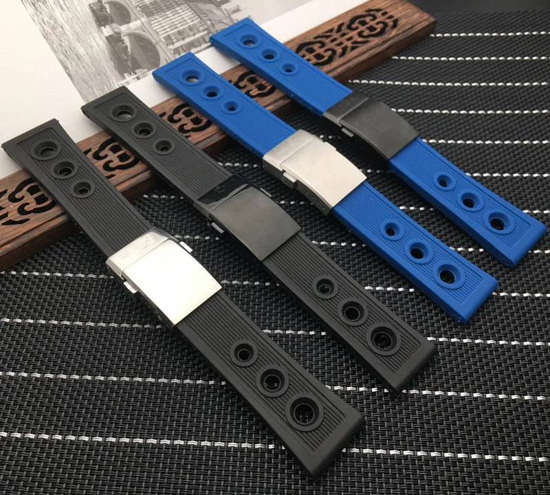 Top Luxury Brand Black Blue soft Silicone Rubber Watch band 22mm 24mm WatchBand Bracelet For navitimer/avenger/Breitling strap
Top Luxury Brand Black Blue soft Silicone Rubber Watch band 22mm 24mm WatchBand Bracelet For navitimer/avenger/Breitling strap