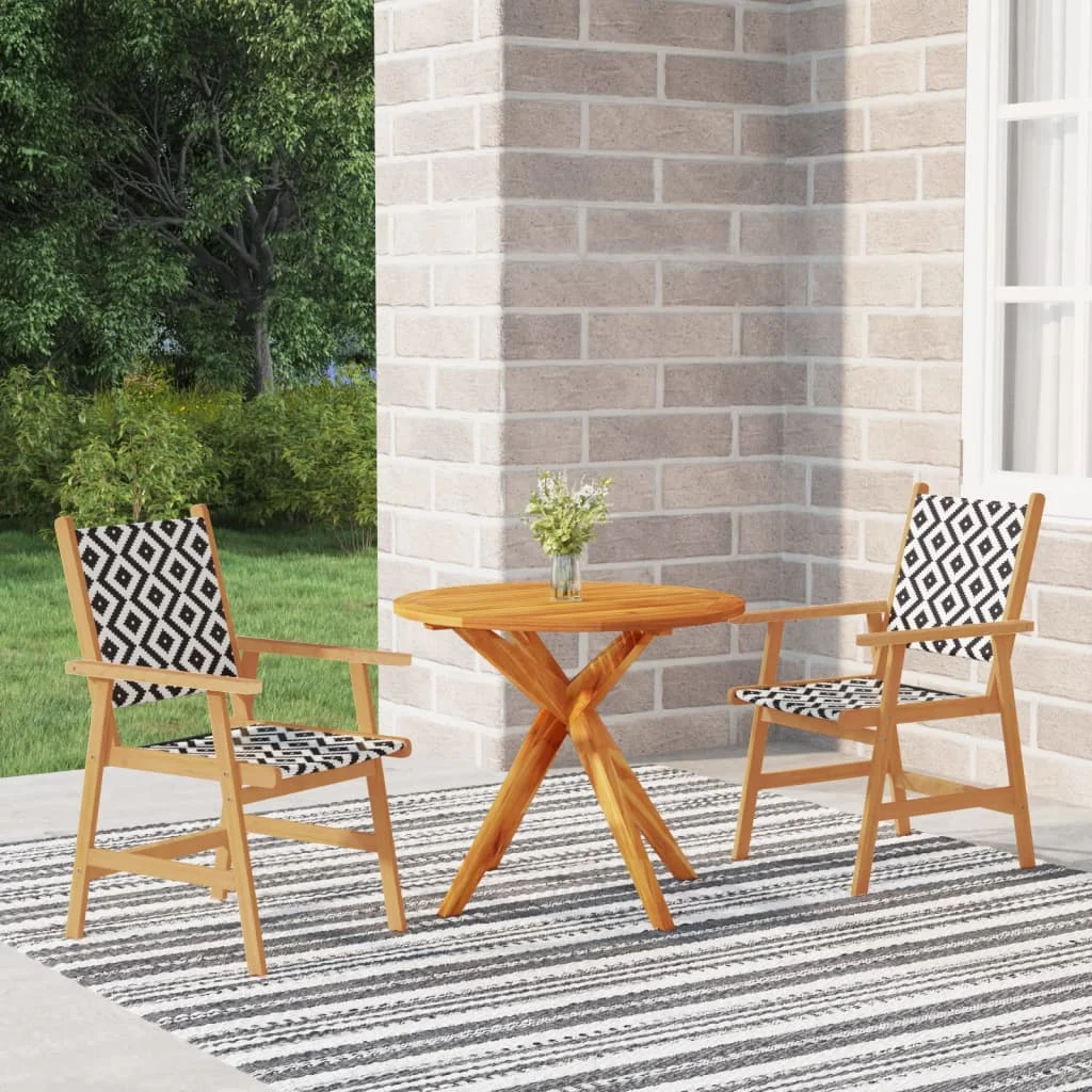3 Piece Garden Dining Set,Patio Table and Chair Set, Solid Wood Acacia 
3 Piece Garden Dining Set,Patio Table and Chair Set, Solid Wood Acacia