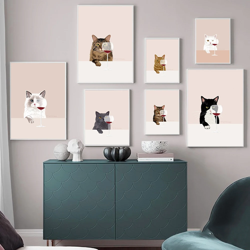 Funny Cat Poster White Cats Taste Red Wine Canvas Painting Cat Lover Gifts Kitchen Wall Art Pictures for Living Room Home Decor
Funny Cat Poster White Cats Taste Red Wine Canvas Painting Cat Lover Gifts Kitchen Wall Art Pictures for Living Room Home Decor