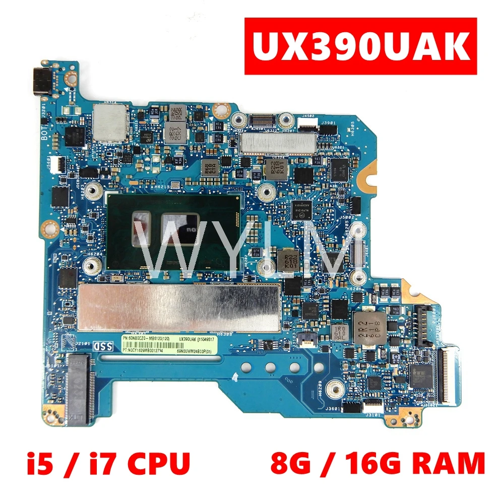 UX390UA i5 / i7CPU 8G /16G RAM Mainboard For ASUS ZenBook UX390UAK UX390UA UX390U laptop Motherboard 90NB0CZ0-R05100 Tested
UX390UA i5 / i7CPU 8G /16G RAM Mainboard For ASUS ZenBook UX390UAK UX390UA UX390U laptop Motherboard 90NB0CZ0-R05100 Tested