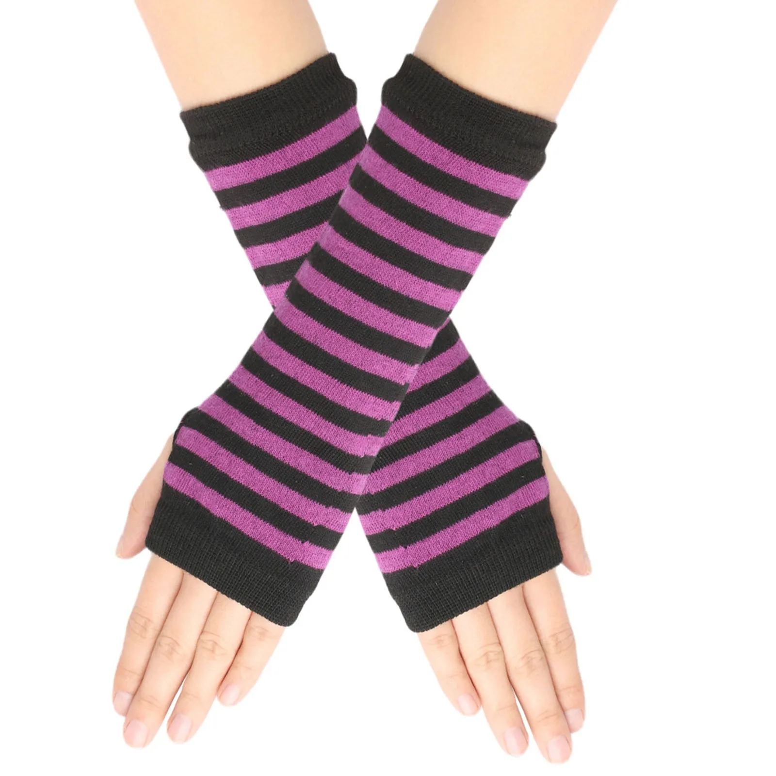 Women Long Fingerless Gloves Fashion Striped Elbow Gloves Warmer Knitted Mittens Punk Gothic Rock Long Arm Gloves Перчатки
Women Long Fingerless Gloves Fashion Striped Elbow Gloves Warmer Knitted Mittens Punk Gothic Rock Long Arm Gloves Перчатки
