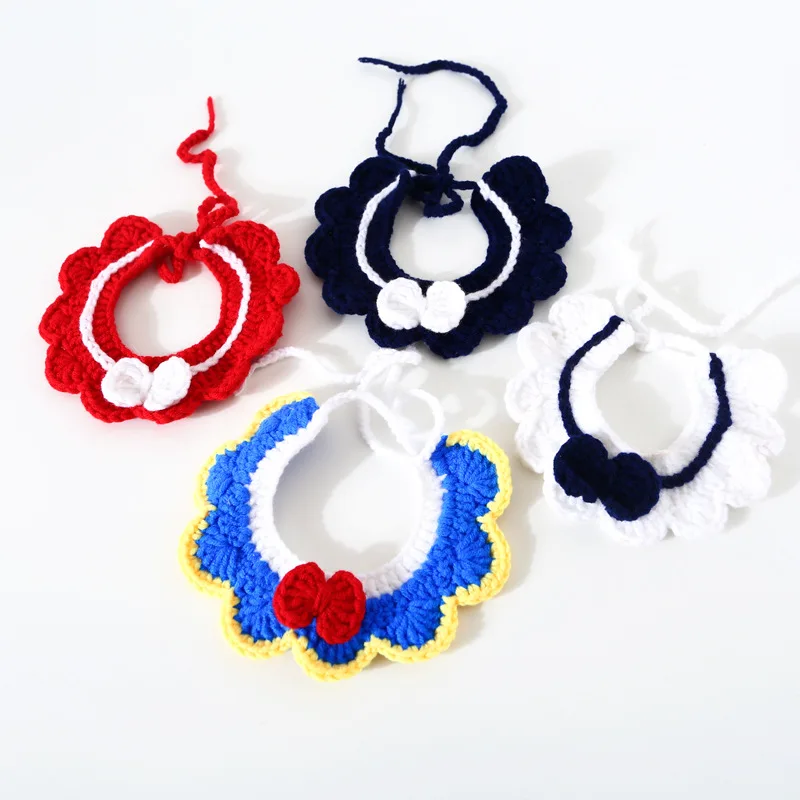 Hand-knitted Wool Adjustable Bow Cat Dog Bib Pet Knitted Collar Kitten Collar Dog Collar
Hand-knitted Wool Adjustable Bow Cat Dog Bib Pet Knitted Collar Kitten Collar Dog Collar