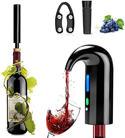 Aerator, SANMAS Wine Gift Sets with electric Wine Bottle Openers, Wine Foil Cutter, Wine Opener, Vacuum Stoppers, Rechargeable (
Aerator, SANMAS Wine Gift Sets with electric Wine Bottle Openers, Wine Foil Cutter, Wine Opener, Vacuum Stoppers, Rechargeable (