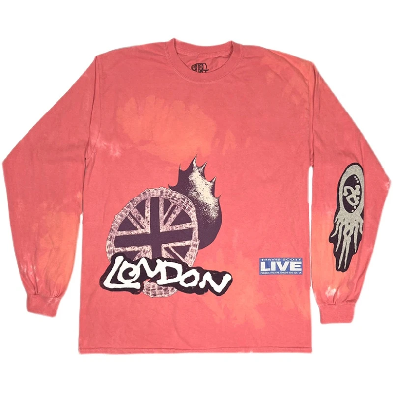 Новинка Топ хип-хоп с длинным рукавом Трэвис Скотт О2 Live Tie Dye Csctus футболка с Джеком для мужчин и женщин 1:1 Топ лучшего качества Футболка
Новинка Топ хип-хоп с длинным рукавом Трэвис Скотт О2 Live Tie Dye Csctus футболка с Джеком для мужчин и женщин 1:1 Топ лучшего качества Футболка