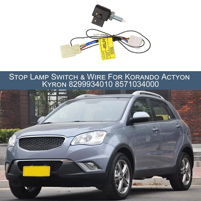 2PC Car Stop Lamp Switch & Wire for Ssangyong Korando C Korando Sports Actyon Kyron 8299934010 8571034000
2PC Car Stop Lamp Switch & Wire for Ssangyong Korando C Korando Sports Actyon Kyron 8299934010 8571034000