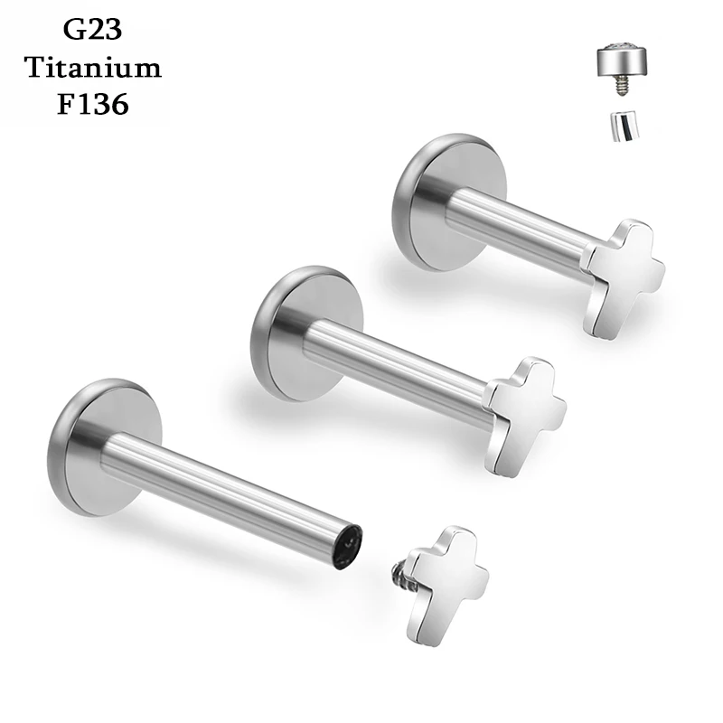 Classic Cross Lip Piercing Body Jewelry 16g 6/8/10mm Pole G23/F136 Titanium Helix Ear Cartilage Tragus Studs Earrings
Classic Cross Lip Piercing Body Jewelry 16g 6/8/10mm Pole G23/F136 Titanium Helix Ear Cartilage Tragus Studs Earrings