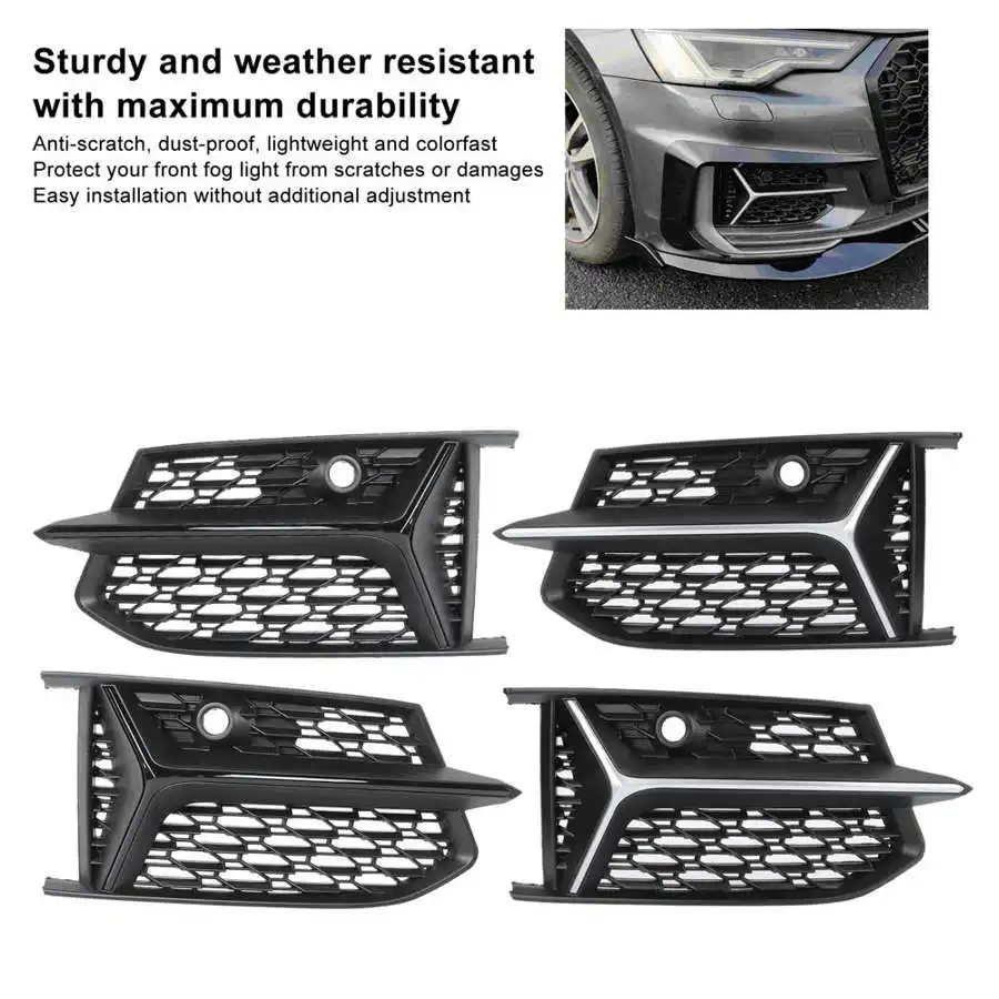 1 Pair Glossy Black Honeycombs Mesh Fog Light Lamp Cover Grilles Grills for RS6 Style Fit for Audi A6 C8 S6 S-Line 2019 2020
1 Pair Glossy Black Honeycombs Mesh Fog Light Lamp Cover Grilles Grills for RS6 Style Fit for Audi A6 C8 S6 S-Line 2019 2020