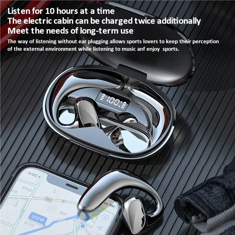 Air Conduction Bluetooth Headset Tws Sports Ear Hook Bone Conduction Long Range Noise Reduction Wireless Bluetooth Headset
Air Conduction Bluetooth Headset Tws Sports Ear Hook Bone Conduction Long Range Noise Reduction Wireless Bluetooth Headset
