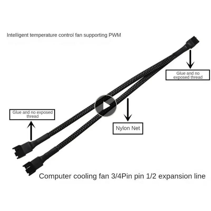 Extension Interface One Point Two Transfer Cable Nylon Mesh Tenacity 4pin Computer Connector Extension Ports Cable Adapter Black
Extension Interface One Point Two Transfer Cable Nylon Mesh Tenacity 4pin Computer Connector Extension Ports Cable Adapter Black