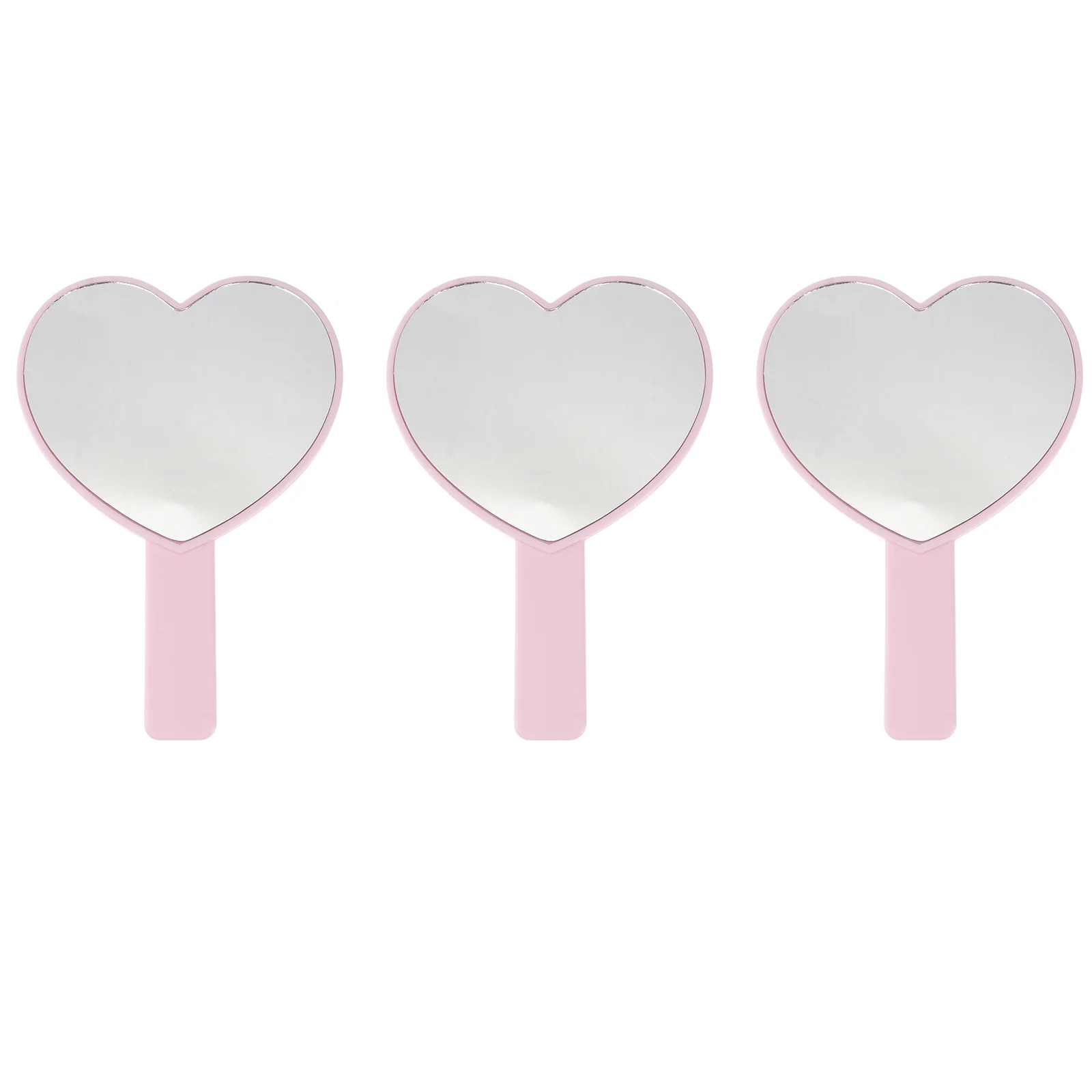 3Pcs Makeup Mirror Handheld Mirror Heart Shaped Mirror Single Side Looking Glass (Pink)
3Pcs Makeup Mirror Handheld Mirror Heart Shaped Mirror Single Side Looking Glass (Pink)
