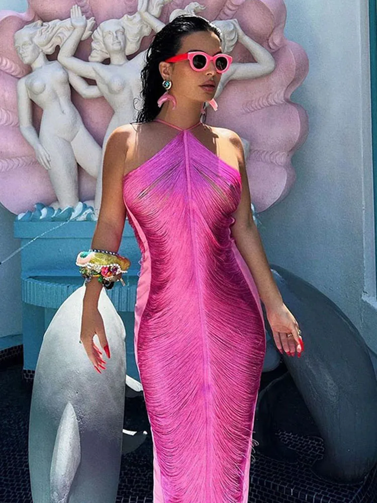 Sibybo Summer Holllow Out Tassel Long Dresses For Women 2022 Sexy Backless Bodycon Dress Elegant Femme Party Evening Dresses
Sibybo Summer Holllow Out Tassel Long Dresses For Women 2022 Sexy Backless Bodycon Dress Elegant Femme Party Evening Dresses