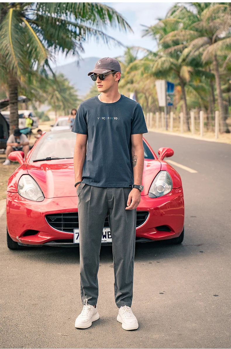 Y1405 Summer cotton round neck short-sleeved men's tide brand letter printing half-sleeved T-shirt
Y1405 Summer cotton round neck short-sleeved men's tide brand letter printing half-sleeved T-shirt