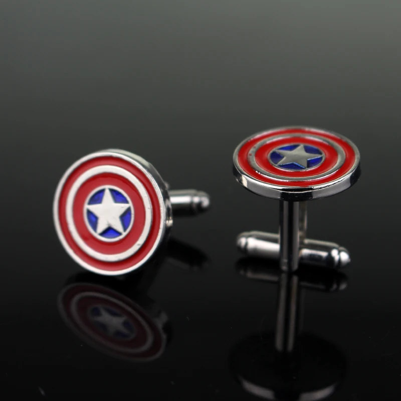 Superheroes Captain America's Shield Cufflinks Marvel Avengers Steve Rogers Weapons Red Color Cuff Links for Men Jewelry Gift
Superheroes Captain America's Shield Cufflinks Marvel Avengers Steve Rogers Weapons Red Color Cuff Links for Men Jewelry Gift