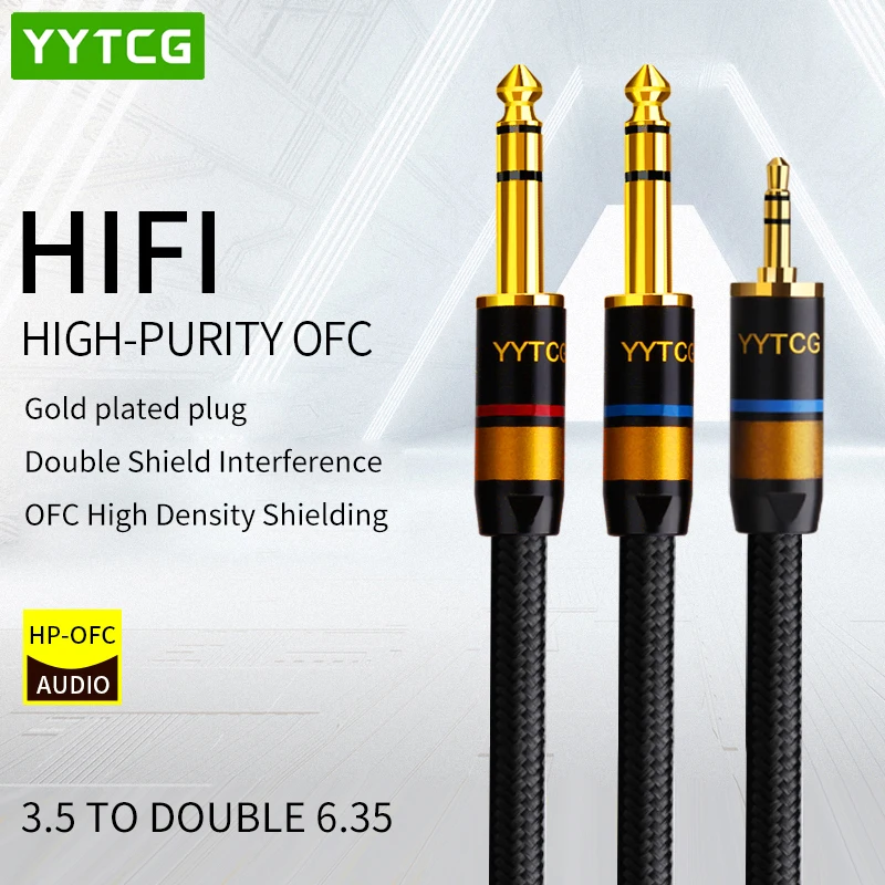 YYTCG 3.5mm to 6.35mm Adapter Audio Cable for Mixer Amplifier Speaker Gold Plated 6.5mm 3.5 Jack Male Splitter Audio Cable
YYTCG 3.5mm to 6.35mm Adapter Audio Cable for Mixer Amplifier Speaker Gold Plated 6.5mm 3.5 Jack Male Splitter Audio Cable