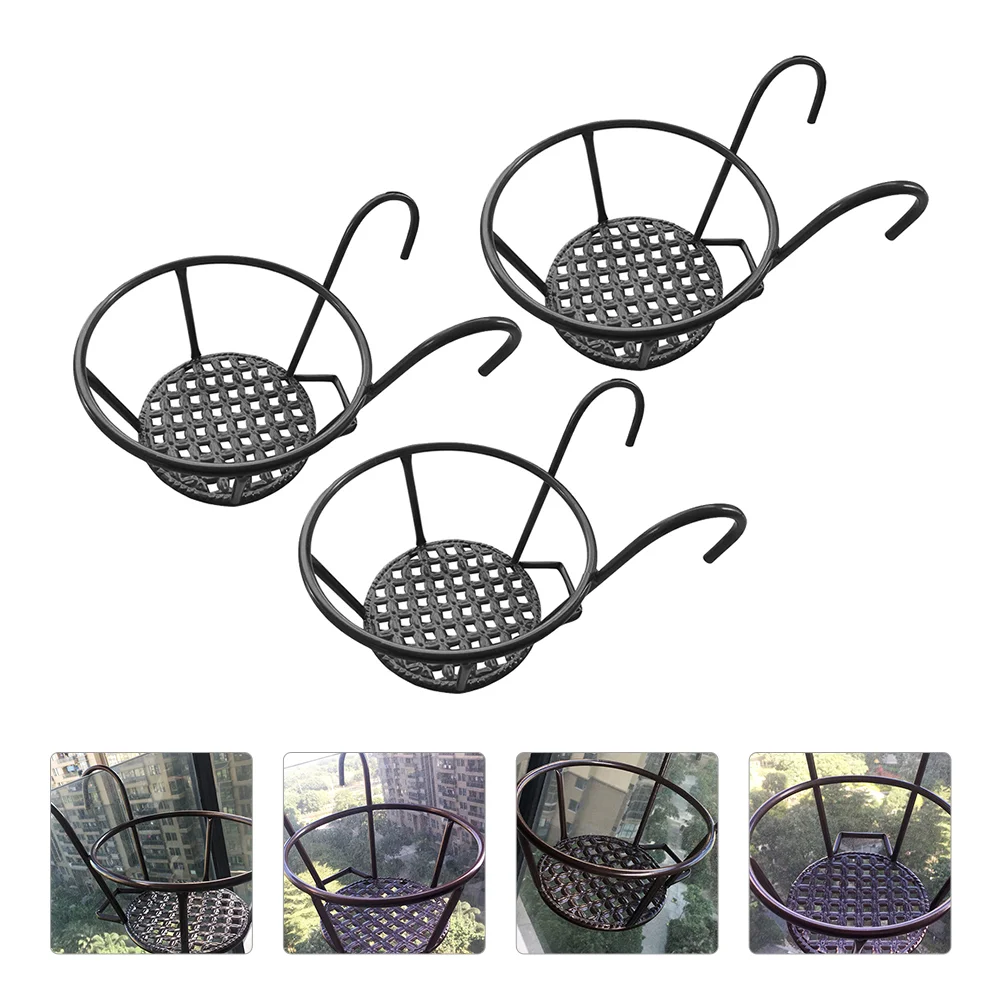 3Pcs Large Flower Pots Outdoor Balcony Planters Railing Hanging Porch Plant Baskets Shelf Over The Deck Flower Pot Holder
3Pcs Large Flower Pots Outdoor Balcony Planters Railing Hanging Porch Plant Baskets Shelf Over The Deck Flower Pot Holder