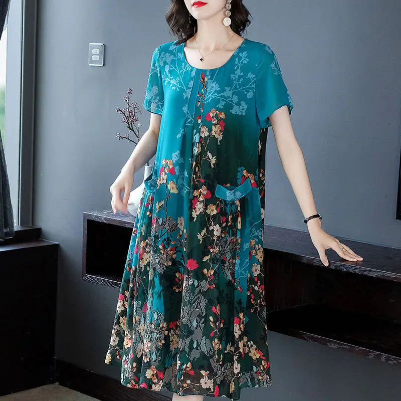 Fashion Women's Chiffon Print Dress Spring Summer Dress
Fashion Women's Chiffon Print Dress Spring Summer Dress