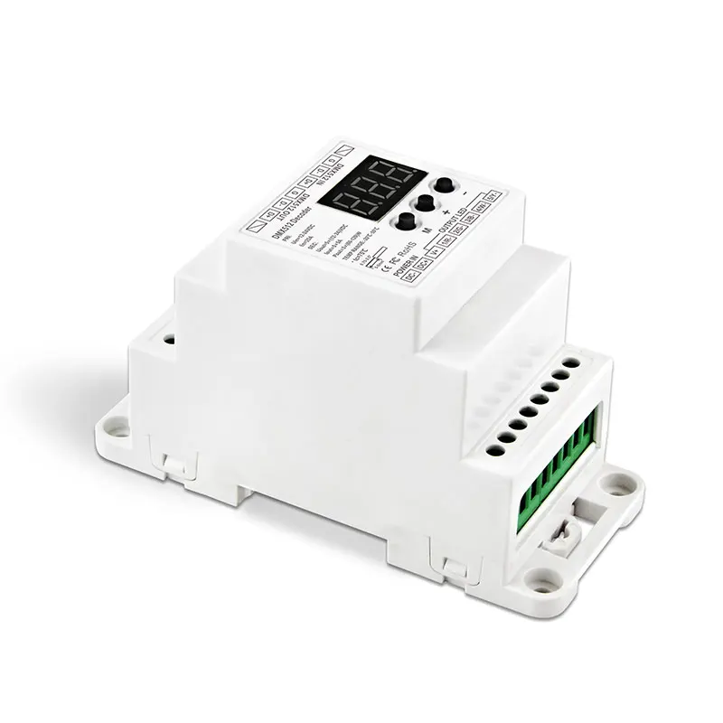 DMX512 декодер постоянного напряжения направляющего типа 5-полосный 4-канальный 3CH контроль сигнала Светодиодная лампа модуль умного дома
DMX512 декодер постоянного напряжения направляющего типа 5-полосный 4-канальный 3CH контроль сигнала Светодиодная лампа модуль умного дома