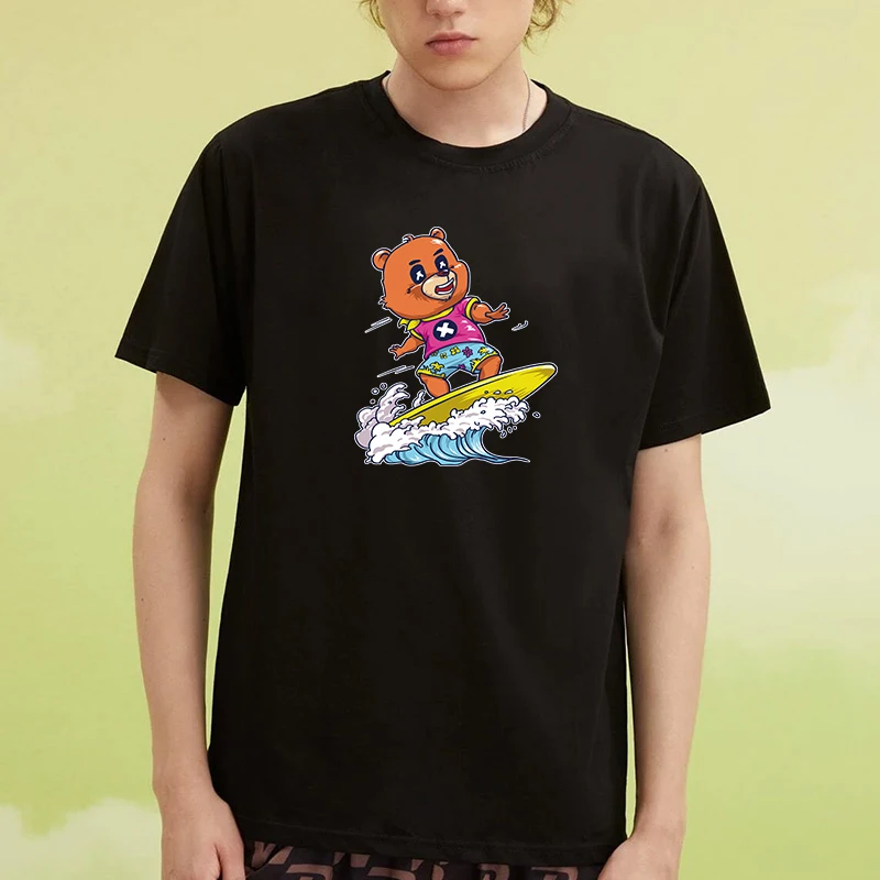 T-Shirts With Short Sleeves Cotton Oversize Summer Clothes For Men's Clothing Wholesale Free Shipping Bear Surf Teenagers
T-Shirts With Short Sleeves Cotton Oversize Summer Clothes For Men's Clothing Wholesale Free Shipping Bear Surf Teenagers