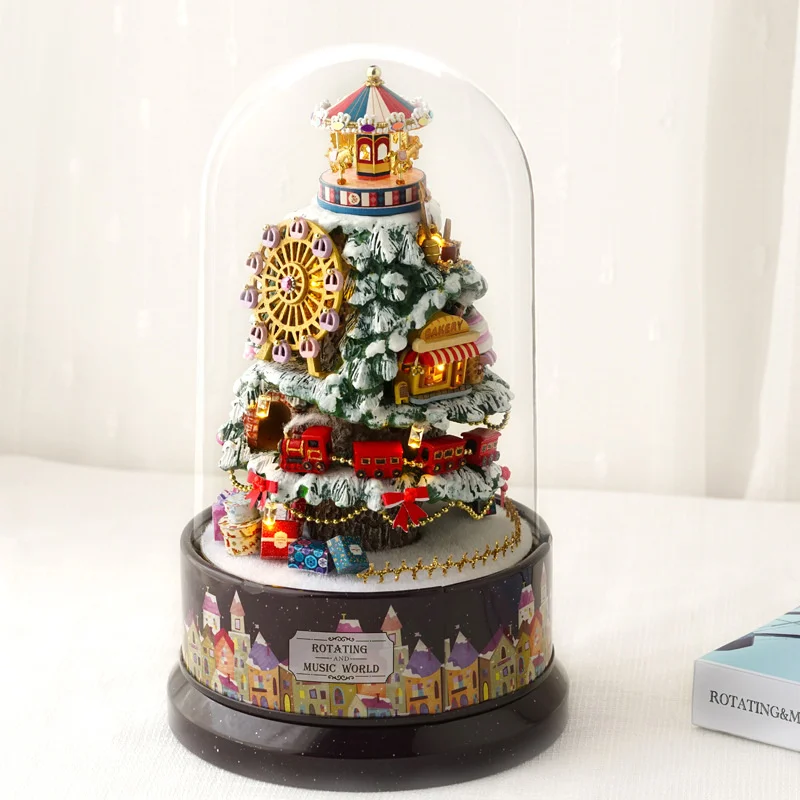 Smart Fun House Can Rotate Manual Diy Christmas Music Box, Sky City Music Box to Give Girlfriends Gifts
Smart Fun House Can Rotate Manual Diy Christmas Music Box, Sky City Music Box to Give Girlfriends Gifts