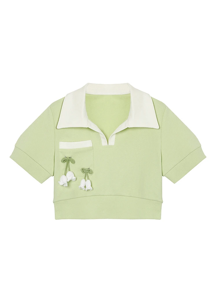 Women Vintage Patchwork Design Crop Tops 2023 Fashion New Lapel Tee Retro Floral Decoration T-shirt Female Daily Simple Basic
Women Vintage Patchwork Design Crop Tops 2023 Fashion New Lapel Tee Retro Floral Decoration T-shirt Female Daily Simple Basic