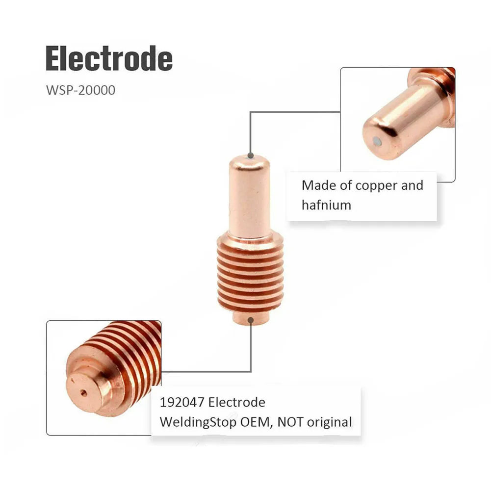 25pcs 192047 Plasma Torch Electrode 192051 Torch Nozzle 192053 Torch Shield For Spectrum 2050 Cutter ICE-40C/40T/50/55C 55A
25pcs 192047 Plasma Torch Electrode 192051 Torch Nozzle 192053 Torch Shield For Spectrum 2050 Cutter ICE-40C/40T/50/55C 55A