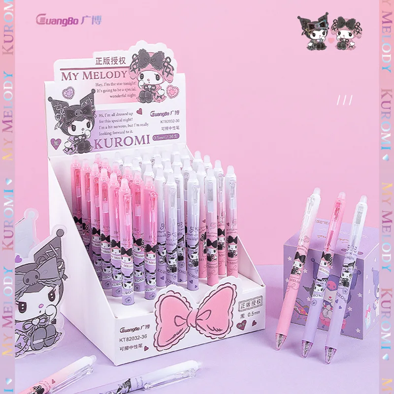36 шт. Sanrio канцелярские принадлежности Kuromi My Melody Kawaii студенты черные нейтральные ручки 0,5 мм стираемая пресс нейтральная ручка Детские Обучающие подарки
36 шт. Sanrio канцелярские принадлежности Kuromi My Melody Kawaii студенты черные нейтральные ручки 0,5 мм стираемая пресс нейтральная ручка Детские Обучающие подарки