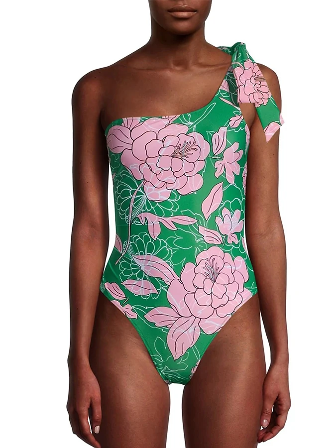 Sexy Floral Color Sling One-Shoulder Ladies Split Conservative Ruffled Swimwear Flat Angle Pleated Side Hollow Bikini Swimsuit
Sexy Floral Color Sling One-Shoulder Ladies Split Conservative Ruffled Swimwear Flat Angle Pleated Side Hollow Bikini Swimsuit