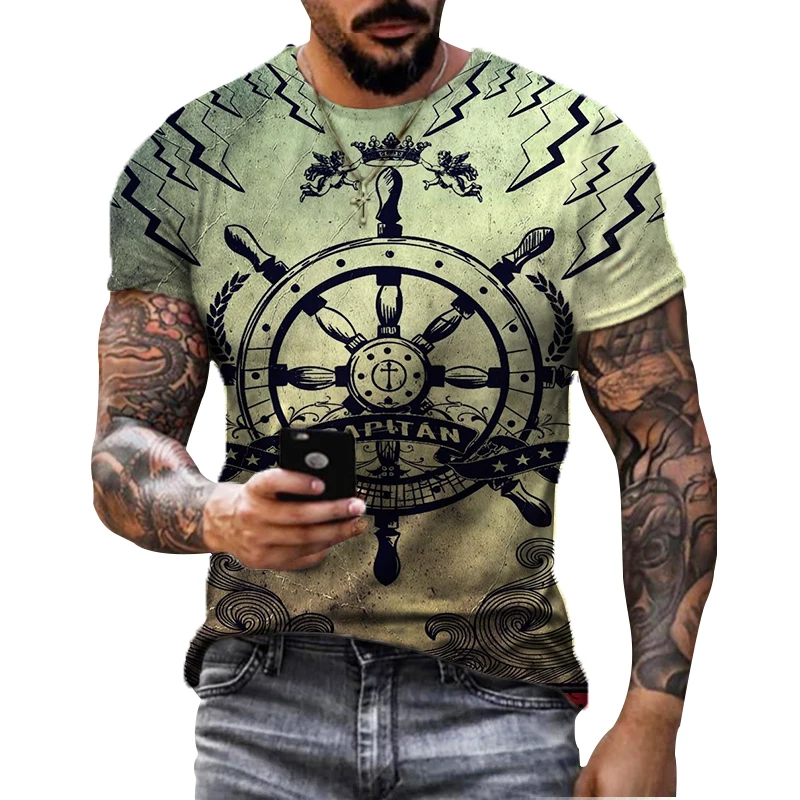 2022 Summer Ancient Navigation Compass T-Shirt Distressed Fashion Art Design Men's Clothing Summer Soft Tee Tops
2022 Summer Ancient Navigation Compass T-Shirt Distressed Fashion Art Design Men's Clothing Summer Soft Tee Tops