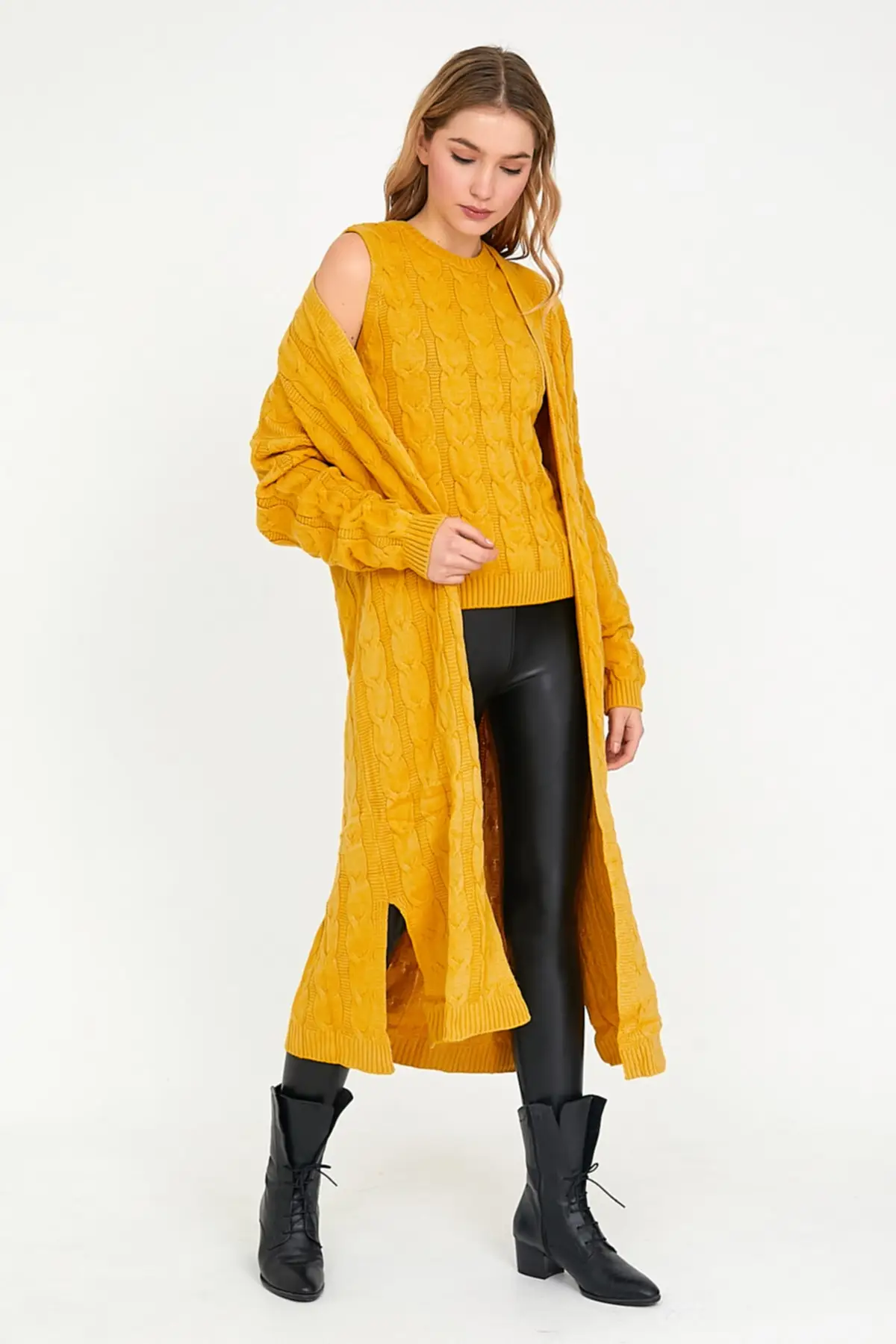 Women's Cardigan Mustard Sweater sportswear Set Casual Knitted Quality Fashion Cardigan Sweaters Loose Sweater Sweater Sweater
Women's Cardigan Mustard Sweater sportswear Set Casual Knitted Quality Fashion Cardigan Sweaters Loose Sweater Sweater Sweater