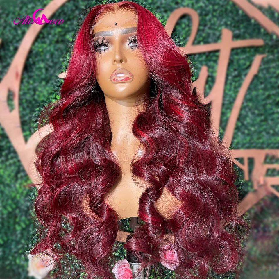Highlight Red Body Wave Lace Front Wig Colored Human Hair Wigs For Black Women Pre Plucked HD Transparent 5x5 Lace Closure Wig
Highlight Red Body Wave Lace Front Wig Colored Human Hair Wigs For Black Women Pre Plucked HD Transparent 5x5 Lace Closure Wig