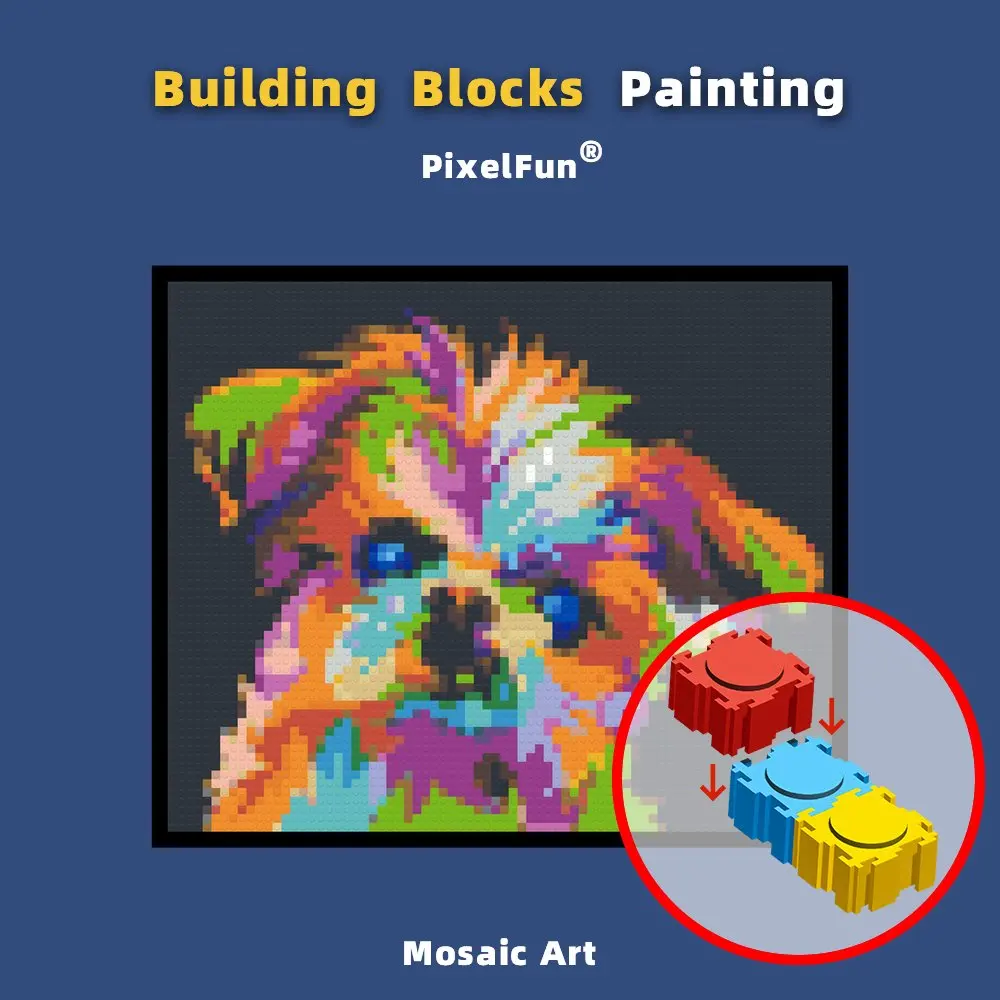 PixelFun P10006 4800 pcs 53x44cm 21x17 inch Building Blocks A Special Gift Dog Pixel Mosaic Bricks Photo Custom Painting Art
PixelFun P10006 4800 pcs 53x44cm 21x17 inch Building Blocks A Special Gift Dog Pixel Mosaic Bricks Photo Custom Painting Art
