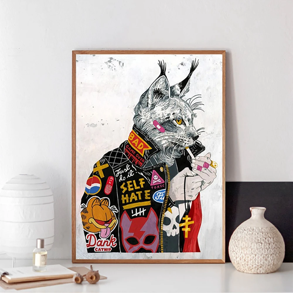 Street Art Graffiti Smoking Cat Canvas Prints Poster Fashion Luxury Posters Abstract Wall Decoration Pictures For Living Room
Street Art Graffiti Smoking Cat Canvas Prints Poster Fashion Luxury Posters Abstract Wall Decoration Pictures For Living Room