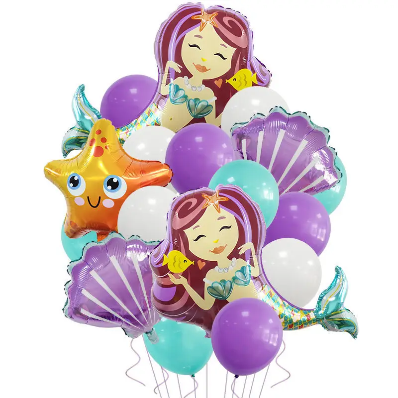 17Pcs Mermaid Paarty Decoraiotns Balloon Set For Baby Shower Favors Kids Girl Underwater World Mermaid Birthday Party Supplies
17Pcs Mermaid Paarty Decoraiotns Balloon Set For Baby Shower Favors Kids Girl Underwater World Mermaid Birthday Party Supplies