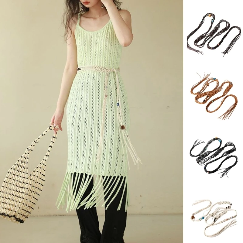 Hollow out Bohemian Waist Rope with Beads Decors Braided Belt for Ladies Dress DXAA
Hollow out Bohemian Waist Rope with Beads Decors Braided Belt for Ladies Dress DXAA