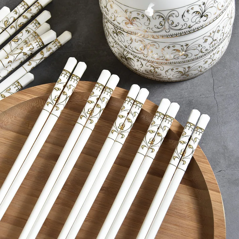 5Pair/Set Ceramic Chopsticks Chinese Bone China Tableware Non-slip Mildew Proof Reusable Porcelain Household Health Kitchen Tool
5Pair/Set Ceramic Chopsticks Chinese Bone China Tableware Non-slip Mildew Proof Reusable Porcelain Household Health Kitchen Tool