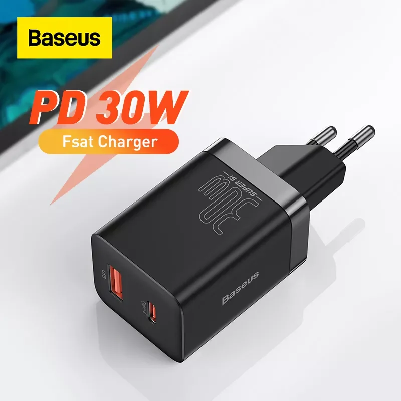 Сетевое зарядное устройство Baseus с двумя портами USB Type-C и поддержкой быстрой зарядки, 30 Вт
Сетевое зарядное устройство Baseus с двумя портами USB Type-C и поддержкой быстрой зарядки, 30 Вт