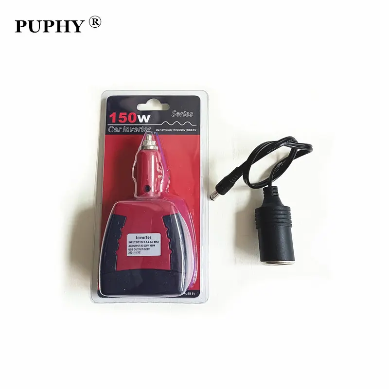 

PUPHY® DC 12V to AC 110V -240V car inverter 50/60 Hz 150W 200W USB 5V adapter mini inverters outdoor emergency portable charger