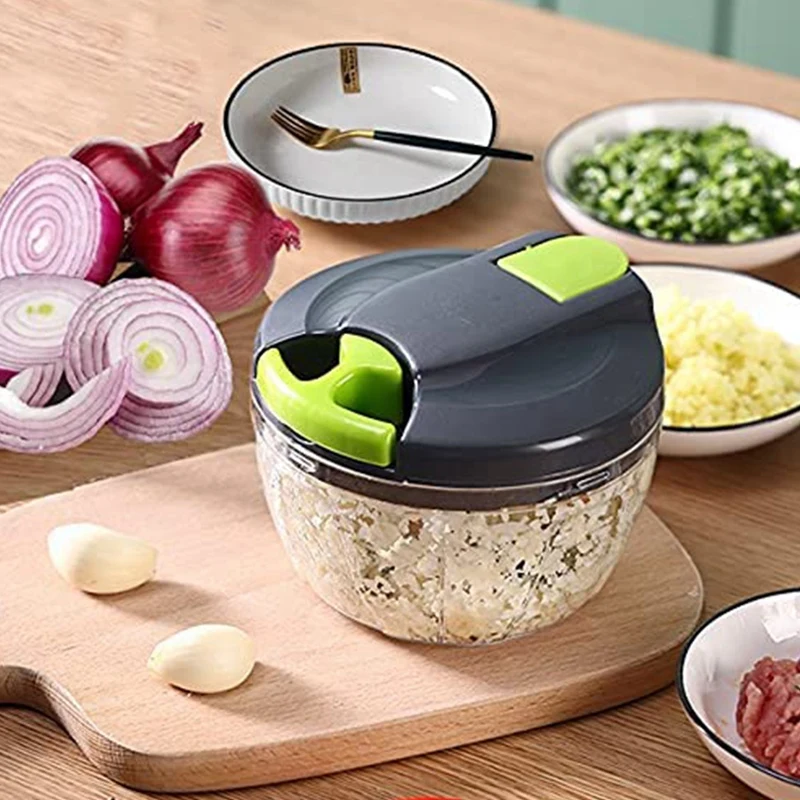 Onion Cutter, 500 Ml Chopper With Pulley, Vegetable Cutter, Multi-Chopper, Onion Chopper, Blades And Mixer
Onion Cutter, 500 Ml Chopper With Pulley, Vegetable Cutter, Multi-Chopper, Onion Chopper, Blades And Mixer