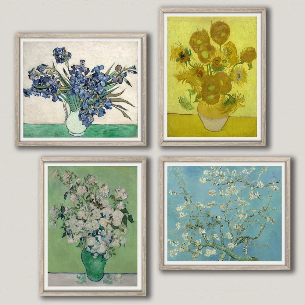 Van Gogh Almond Blossoms Vase With Sunflowers Canvas Painting Paints Roses Irises Wall Art Pictures Print For Kitchen Home Decor
Van Gogh Almond Blossoms Vase With Sunflowers Canvas Painting Paints Roses Irises Wall Art Pictures Print For Kitchen Home Decor