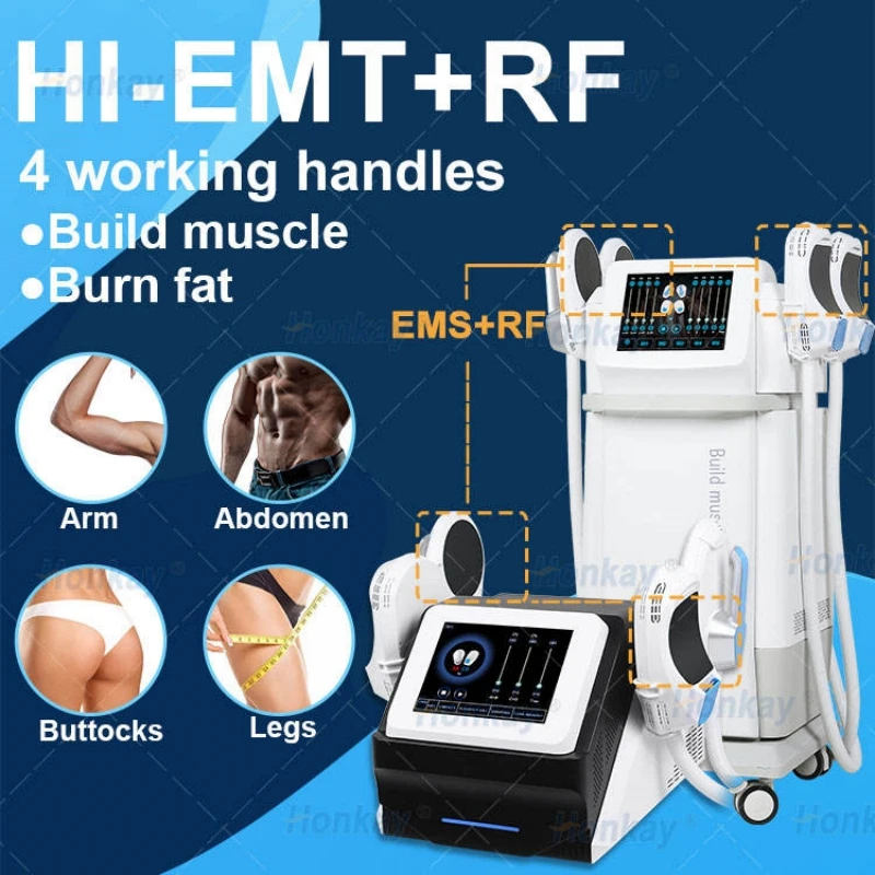 

2/4 ручек Emslim RF машина для похудения Hiemt стимуляция мышц EMS электромагнитное сжигание жира потеря веса устройство для формирования тела