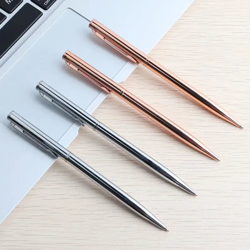 Simple Metal Ballpoint Pen Rose Gold Student Pens Advertising Personality Gift Pen Custom Logo Office Supplies School Stationery
Simple Metal Ballpoint Pen Rose Gold Student Pens Advertising Personality Gift Pen Custom Logo Office Supplies School Stationery
