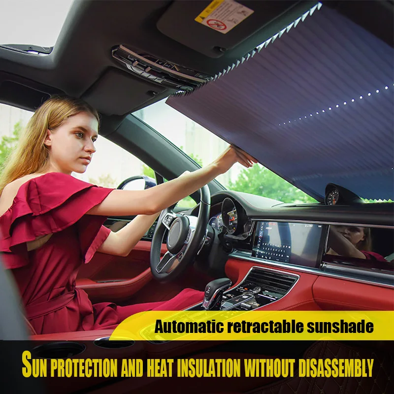 Car Window Sunshade Retractable Foldable Windshield Sunshade Automatic Retractable Sun Visor Sun Protection Heat Insulation
Car Window Sunshade Retractable Foldable Windshield Sunshade Automatic Retractable Sun Visor Sun Protection Heat Insulation