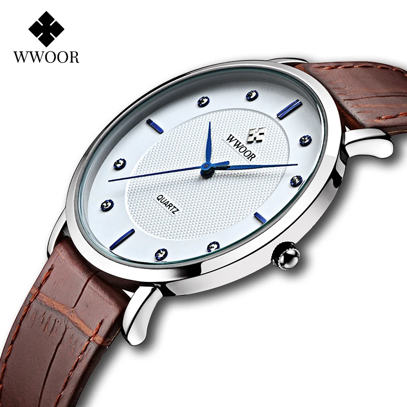 WWOOR Men Quartz Wristwatches Luxury Brand Fashion Slim Watch For Men Waterproof Brown Leather Watch Relogio Masculino
WWOOR Men Quartz Wristwatches Luxury Brand Fashion Slim Watch For Men Waterproof Brown Leather Watch Relogio Masculino
